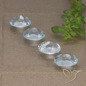 4.12 ct natürliche Himmerlblau Topas-Edelsteine, Oval, VVS-VS