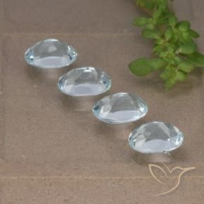 4.02 ct natürliche Himmerlblau Topas-Edelsteine, Oval, VVS-VS