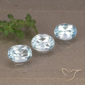 2.54 ct natürliche Himmerlblau Topas-Edelsteine, Oval, VS