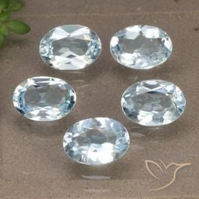 4.56 ct natürliche Himmerlblau Topas-Edelsteine, Oval, VVS-VS