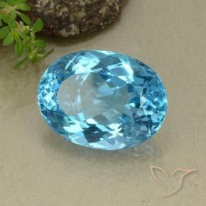 9,17 ctw natürlicher Swiss Blue Topas, Oval, VVS-VS