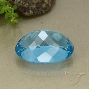 9,17 ctw natürlicher Swiss Blue Topas, Oval, VVS-VS