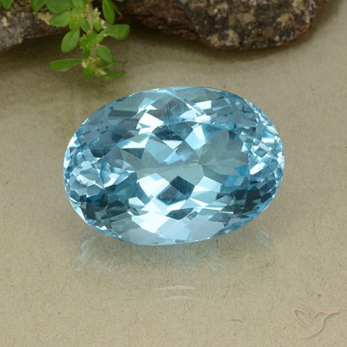 43.06ct Natürlicher Swiss Blue Topas, Oval, VVS-VS
