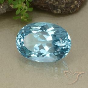 9,17 ctw natürlicher Swiss Blue Topas, Oval, VVS-VS