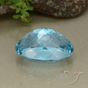 9,17 ctw natürlicher Swiss Blue Topas, Oval, VVS-VS