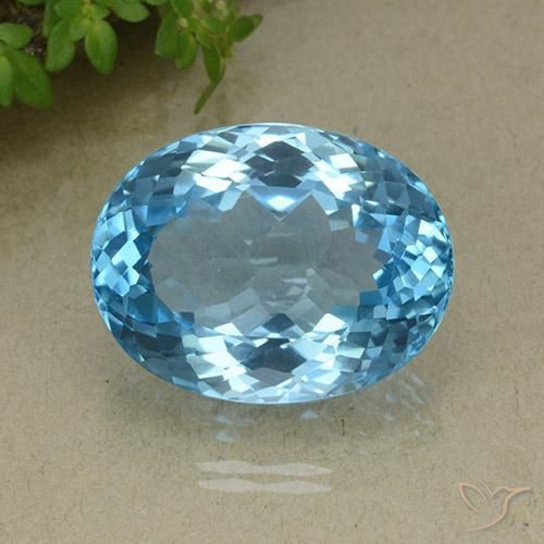 35.73ct Natürlicher Swiss Blue Topas, Oval, VVS