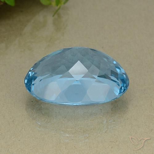 9,17 ctw natürlicher Swiss Blue Topas, Oval, VVS