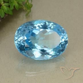 9,17 ctw natürlicher Swiss Blue Topas, Oval, VS