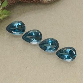 3,07 ct natürliche blauer Topas-Edelsteine, Birnenform, VVS-VS