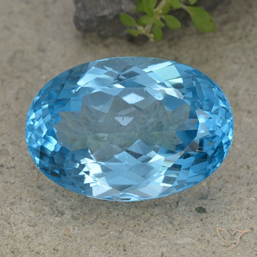46.48ct Natürlicher Swiss Blue Topas, Oval, VVS-VS