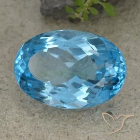 9,17 ctw natürlicher Swiss Blue Topas, Oval, VVS-VS