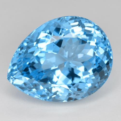 41,50 ctw natürlicher blauer Topas, Birnenform, VVS-VS