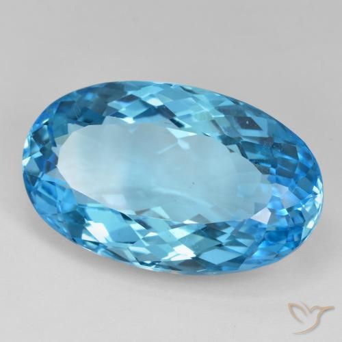 9,17 ctw natürlicher Swiss Blue Topas, Oval, VVS-VS