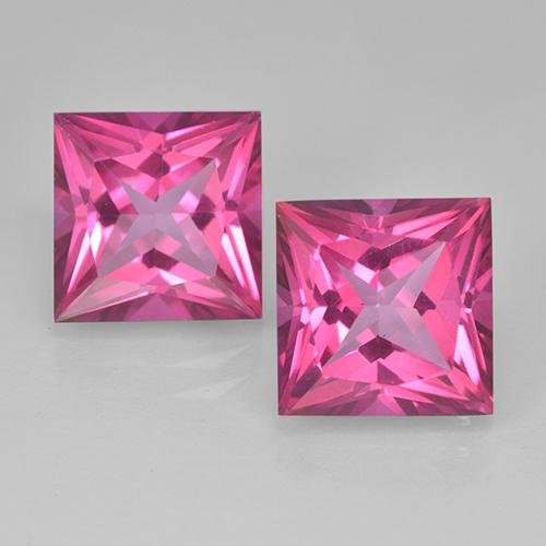 12.88 ct natürliche Tiefes Magenta Topas-Edelsteine, Quadrat, VVS-VS