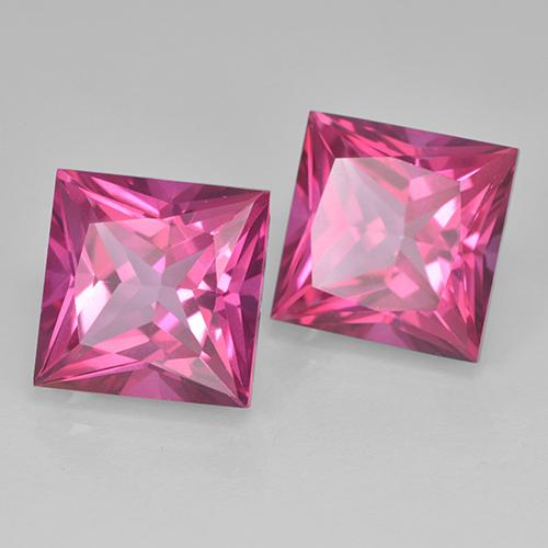 12.88 ct natürliche Tiefes Magenta Topas-Edelsteine, Quadrat, VVS-VS