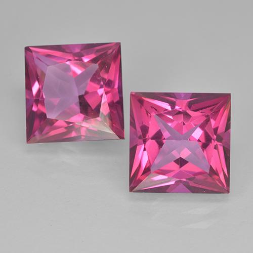 12.53ctw Natürlicher pink Topas, Quadrat, VVS-VS