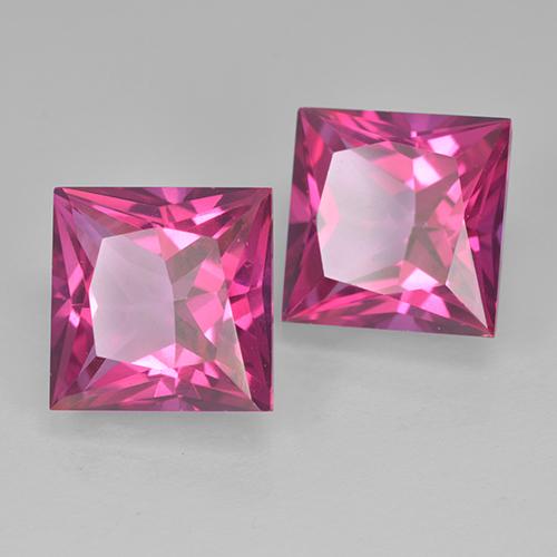12.53 ct natürliche pink Topas-Edelsteine, Quadrat, VVS-VS