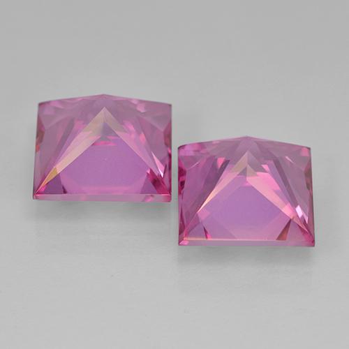 12.52 ct natürliche Dunkelpink Topas-Edelsteine, Quadrat, VVS-VS