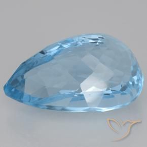 9,17 ctw natürlicher Swiss Blue Topas, Birnenform, VVS