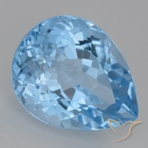 9,17 ctw natürlicher Swiss Blue Topas, Birnenform, VVS
