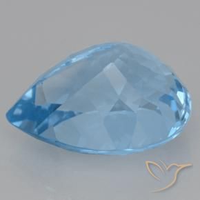 9,17 ctw natürlicher Swiss Blue Topas, Birnenform, VVS