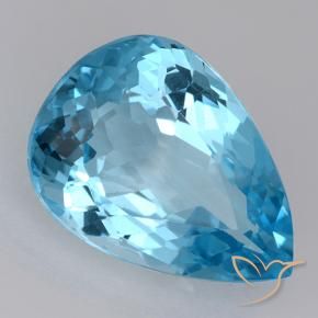 9,17 ctw natürlicher Swiss Blue Topas, Birnenform, VVS-VS
