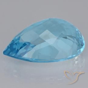 9,17 ctw natürlicher Swiss Blue Topas, Birnenform, VVS-VS