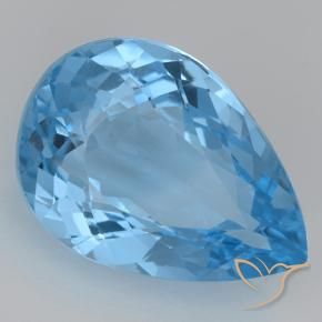 9,17 ctw natürlicher Swiss Blue Topas, Birnenform, VVS