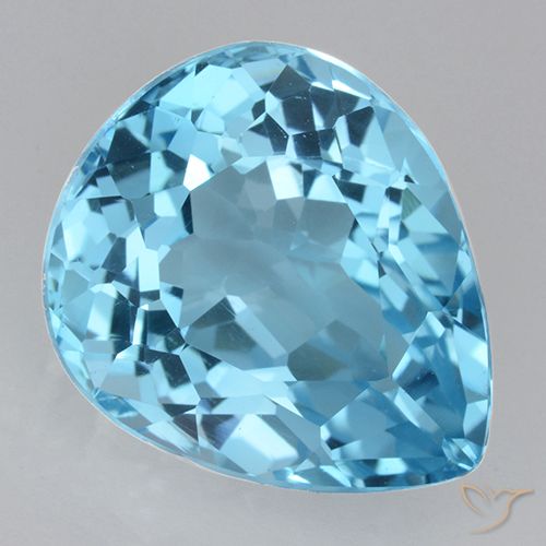 21.97ct Natürlicher Swiss Blue Topas, Birnenform, VVS