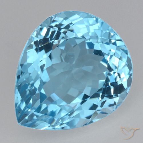 21.58ct Natürlicher Swiss Blue Topas, Birnenform, VVS