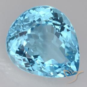 9,17 ctw natürlicher Swiss Blue Topas, Birnenform, VVS