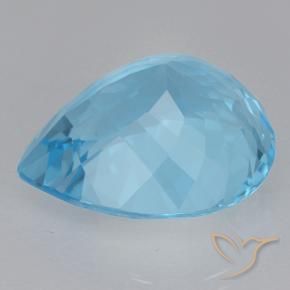 9,17 ctw natürlicher Swiss Blue Topas, Birnenform, VVS
