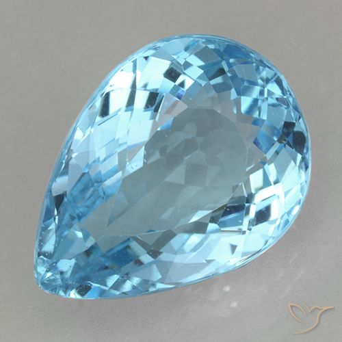 20.16ct Natürlicher Swiss Blue Topas, Birnenform, VS