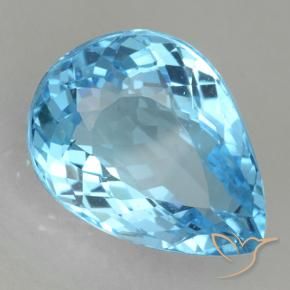 9,17 ctw natürlicher Swiss Blue Topas, Birnenform, VS
