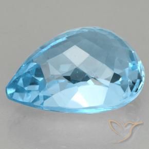 9,17 ctw natürlicher Swiss Blue Topas, Birnenform, VS
