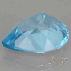 13,09 ctw natürlicher blauer Topas, Birnenform, VVS-VS