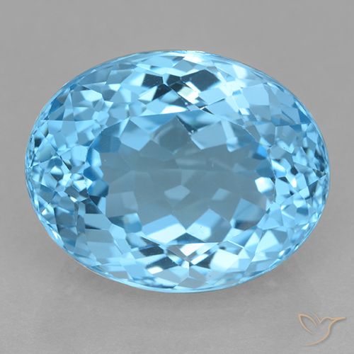 22.13ct Natürlicher Swiss Blue Topas, Oval, VVS