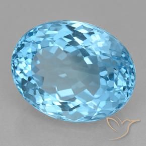 9,17 ctw natürlicher Swiss Blue Topas, Oval, VVS