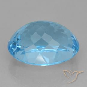 9,17 ctw natürlicher Swiss Blue Topas, Oval, VVS