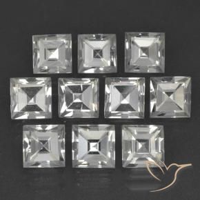 8.36 ct natürliche Klares Weiß Topas-Edelsteine, Quadrat, VS