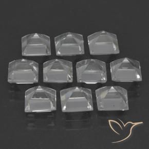 8.36 ct natürliche Klares Weiß Topas-Edelsteine, Quadrat, VS