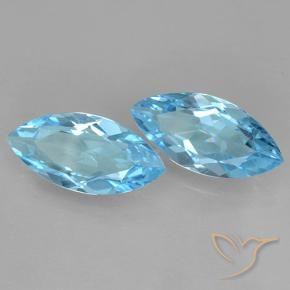 6.69 ct natürliche Swiss Blue Topas-Edelsteine, Marquise, VVS-VS