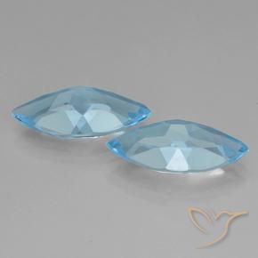 6.69 ct natürliche Swiss Blue Topas-Edelsteine, Marquise, VVS-VS
