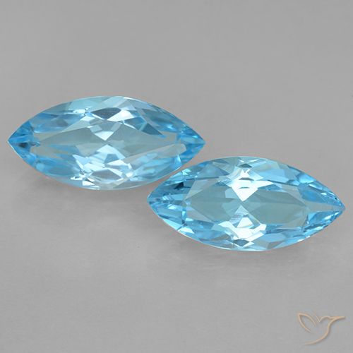 7.58ctw Natürlicher Swiss Blue Topas, Marquise, VVS-VS