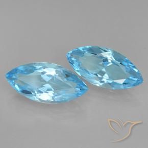 7.58 ct natürliche Swiss Blue Topas-Edelsteine, Marquise, VVS-VS