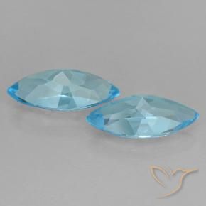 7.58 ct natürliche Swiss Blue Topas-Edelsteine, Marquise, VVS-VS