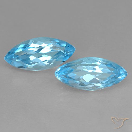 7.75ctw Natürlicher Swiss Blue Topas, Marquise, VVS-VS