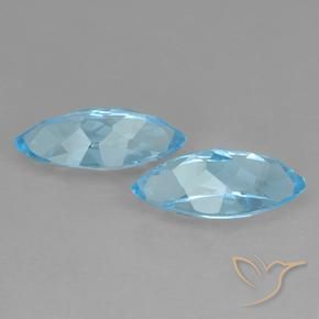 7.75 ct natürliche Swiss Blue Topas-Edelsteine, Marquise, VVS-VS
