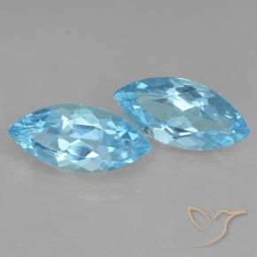 7.17 ct natürliche Swiss Blue Topas-Edelsteine, Marquise, VVS-VS