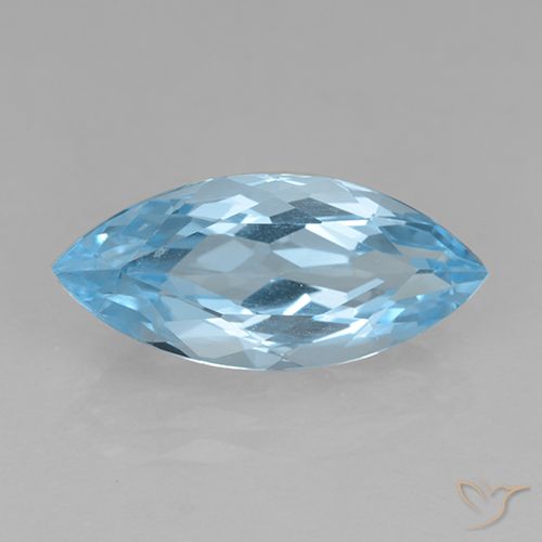 3.93ct Natürlicher Himmerlblau Topas, Marquise, VVS